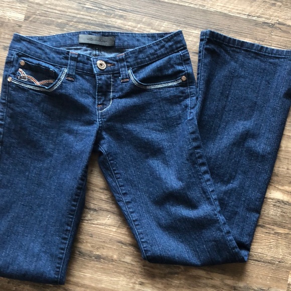 Seductions dark stretch bootcut jeans - Picture 1 of 12